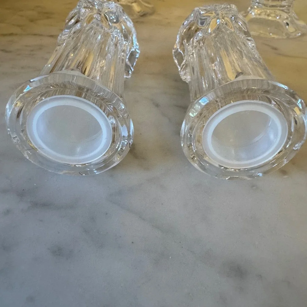 Lenox Butterfly Meadow Crystal Sugar Bowl Creamer Salt Pepper Shaker Set 4 Piece